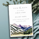 Save The Date Mariage de paysage de la montagne des neiges roche<br><div class="desc">Collection de thèmes d'aquarelle Rocky Pine Mountain.- c'est un script d'aquarelle élégant Illustration de paysage de montagne de la forêt de pins Rocky, parfait pour votre destination de montagne mariage et des fêtes. Il est très facile de customiser, avec vos données personnelles. Si vous avez besoin d'un autre produit correspondant...</div>