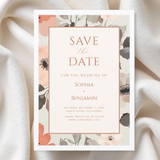 Save The Date Mariage de pêche élégant moderne