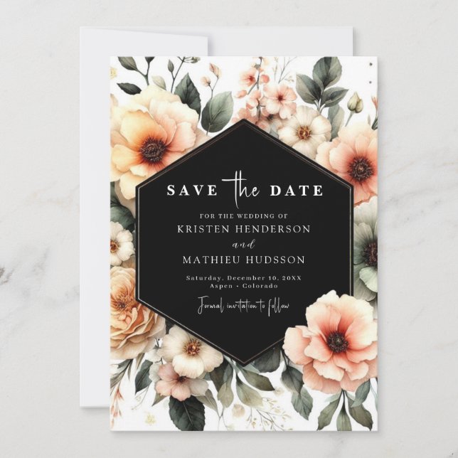 Save The Date Mariage de pêche romantique de la lumière (Devant)