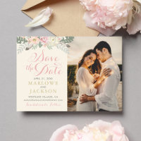 Mariage de photo florale romantique ivoire rose