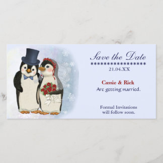Save The Date Mariage de pingouin
