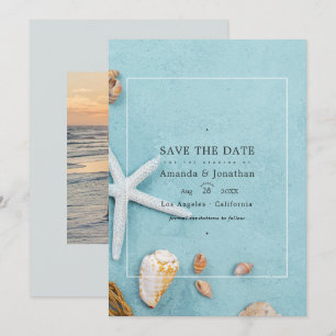 Save The Date Mariage de plage en été Enregistrez la date