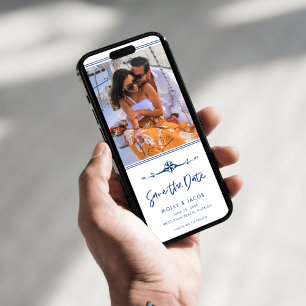 Save The Date Mariage de plage photo nautique