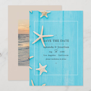 Save The Date Mariage de plage rustique en été