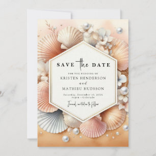 Save The Date Mariage de plage unique élégant