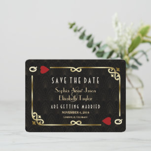 Save The Date MARIAGE de poker LGBT Lesbian Casino Las Vegas