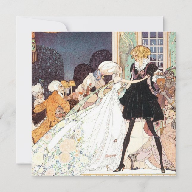 Save The Date Mariage de Princesse de Conte de Fées Rétro Faire- (Devant)