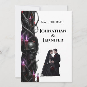 Save The Date Mariage de romance sombre gothique vampire de nuit