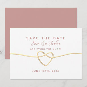 Save The Date Mariage de Rose à poussières minimes