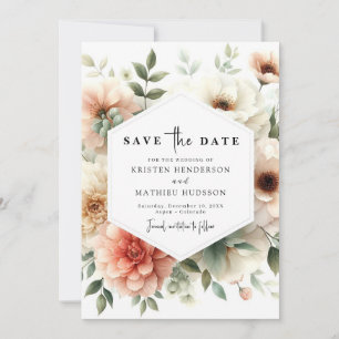 Save The Date Mariage de saisie de typographie personnalisé