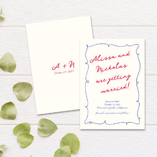 Save The Date Mariage de script de Monogramme Whimsical brillant