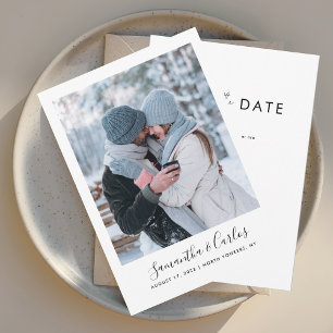 Save The Date Mariage de script de photo moderne