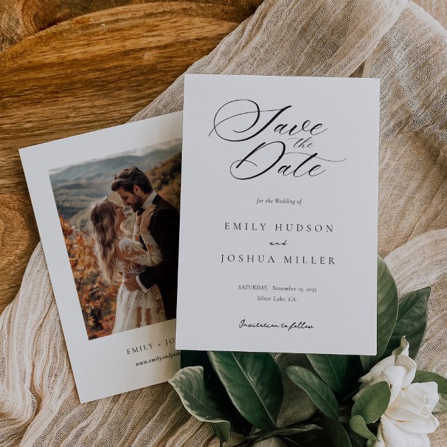 Save The Date Mariage de script élégant et moderne (Créateur téléchargé)