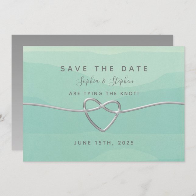 Save The Date Mariage de script moderne simple et élégant (Devant / Derrière)