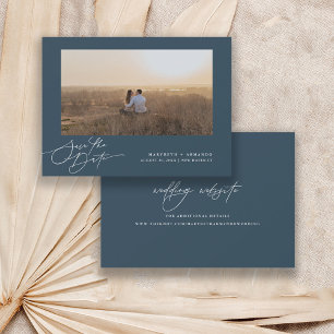Save The Date Mariage de script moderne Site Web Marine Photo En