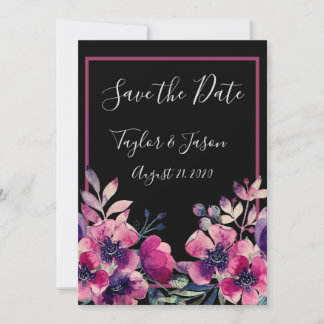 Save The Date Mariage de script romantique rose chaud