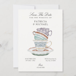 Save The Date Mariage de tasse de thé