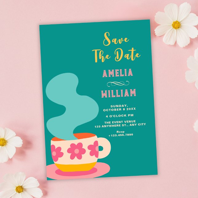 Save The Date Mariage de tasse mignonne (Créateur téléchargé)