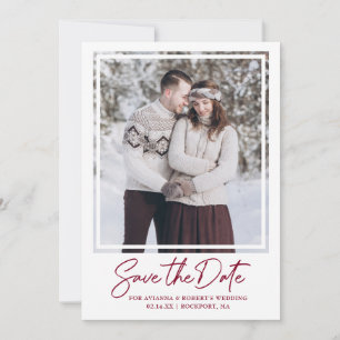 Save The Date Mariage de texte et de photo élégant