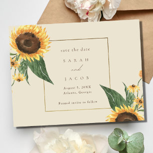 Save The Date Mariage de tournesol Boho
