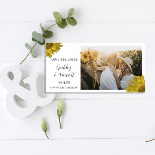 Save The Date Mariage de tournesol jaune Enregistrer la date Car