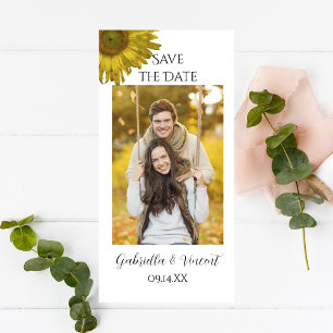 Save The Date Mariage de tournesol jaune Enregistrer la date Ver