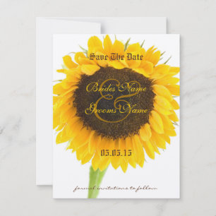 Save The Date Mariage de tournesol Sauvez les dates