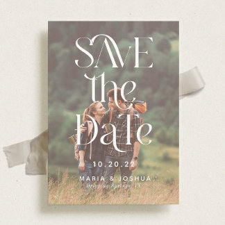 Save The Date Mariage de typographie de jeu Photo Enregistrer la