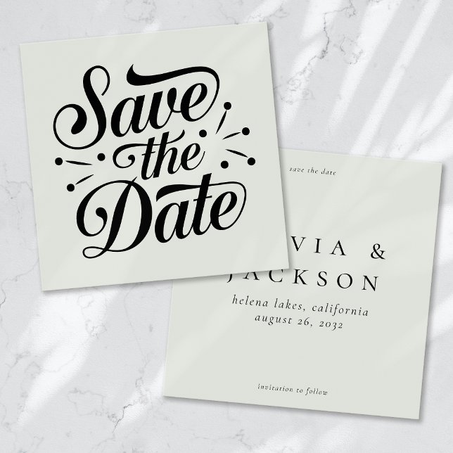 Save The Date Mariage de typographie rétro (Créateur téléchargé)