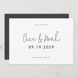Save The Date Mariage de typographie simple et moderne