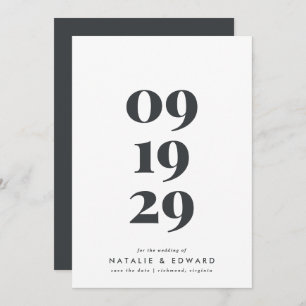 Save The Date Mariage de typographie simple et moderne