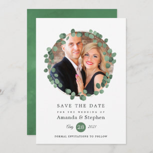 Save The Date Mariage de verdure forestière