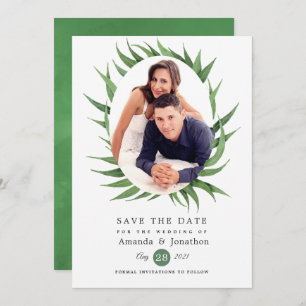 Save The Date Mariage de verdure forestière
