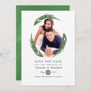 Save The Date Mariage de verdure forestière