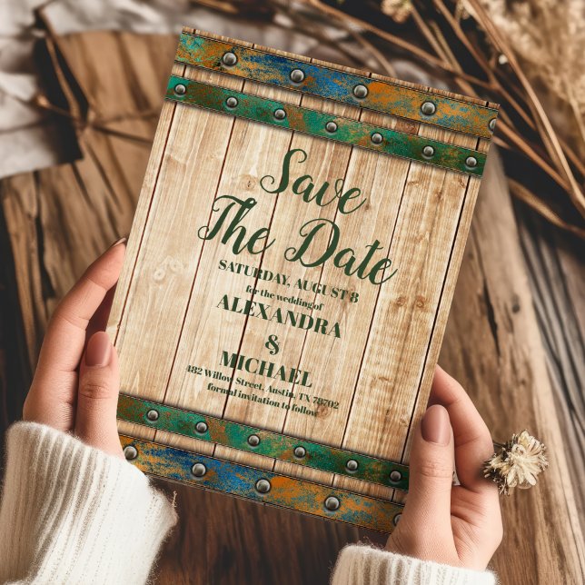 Save The Date Mariage de vignoble chic moderne (Créateur téléchargé)