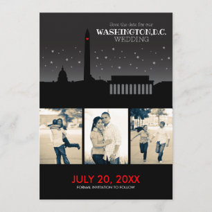 Save The Date Mariage de Washington D.C. Sauvegarder la date