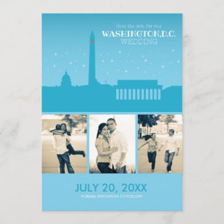 Save The Date Mariage de Washington D.C. Sauvegarder la date