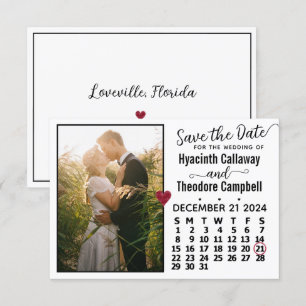 Save The Date Mariage Décembre 2024 Calendrier Photo personnalis