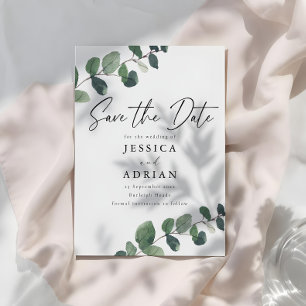 Save The Date Mariage d'élégance verte feutrée