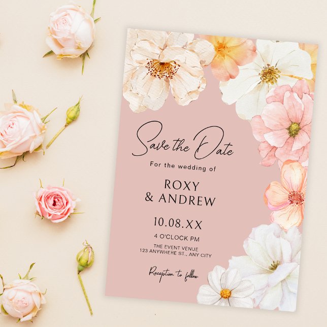 Save The Date Mariage d'enregistrement plat (Créateur téléchargé)