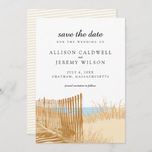 Save The Date Mariage des dunes de sable de plage Sauvegarder la