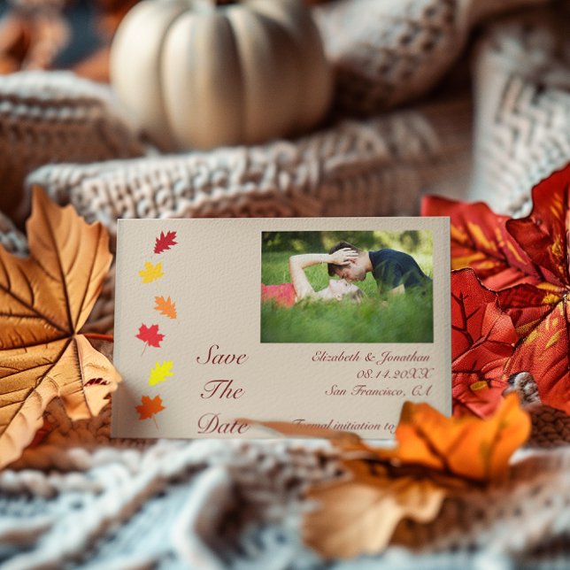Save The Date Mariage des feuilles automnales (Créateur téléchargé)