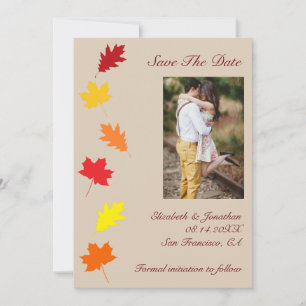 Save The Date Mariage des feuilles automnales