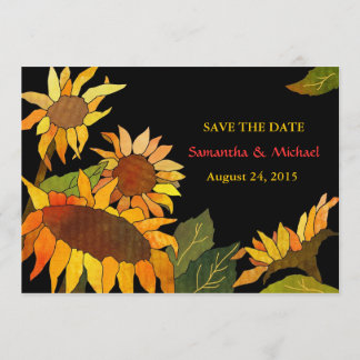 Save The Date Mariage des tournesols Enregistrer la date Invitat