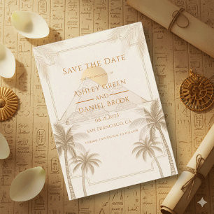 Save The Date Mariage Destination Pyramides De Gizeh Egypte