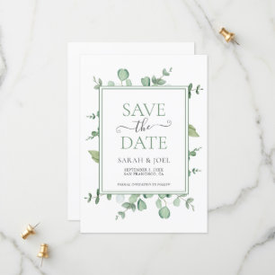 Save The Date Mariage d'eucalyptus
