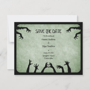 Save The Date Mariage d'Halloween Zombie Horreur
