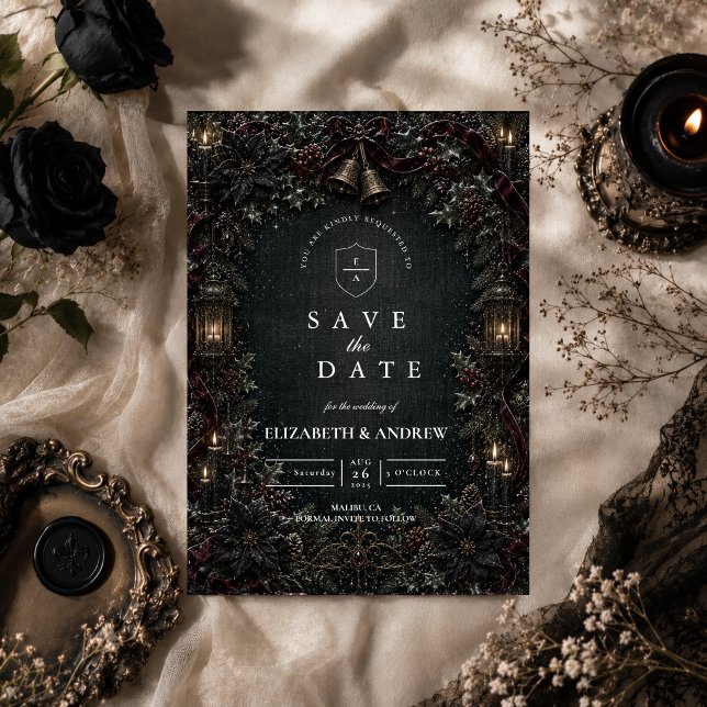 Save The Date Mariage d'hiver gothique goth (Créateur téléchargé)