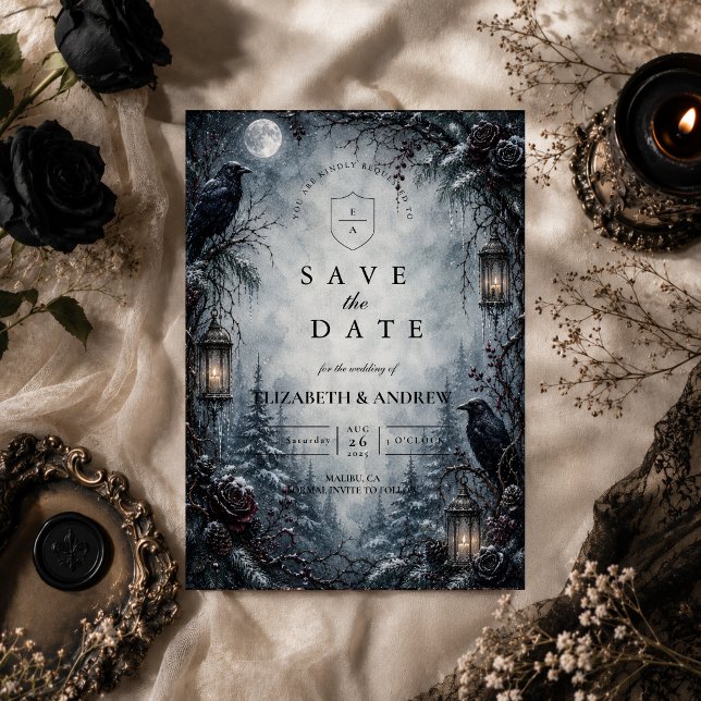 Save The Date Mariage d'hiver gothique romantique (Créateur téléchargé)