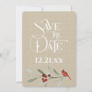 Save The Date Mariage d'hiver simple - Enregistrer la date - Car